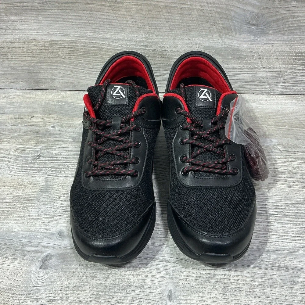 NEW Zeba Mens Sneakers Size 14 M Hands Free Comfort Walking Shoes Black Red